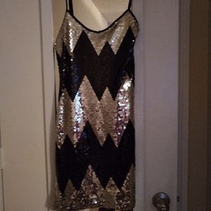 White and black dress